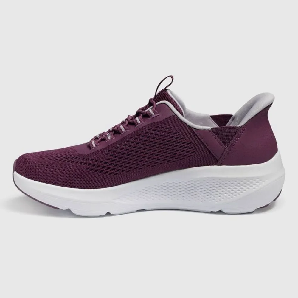 Skechers Women's Plum Knit Slip-On Sneakers with White Sole